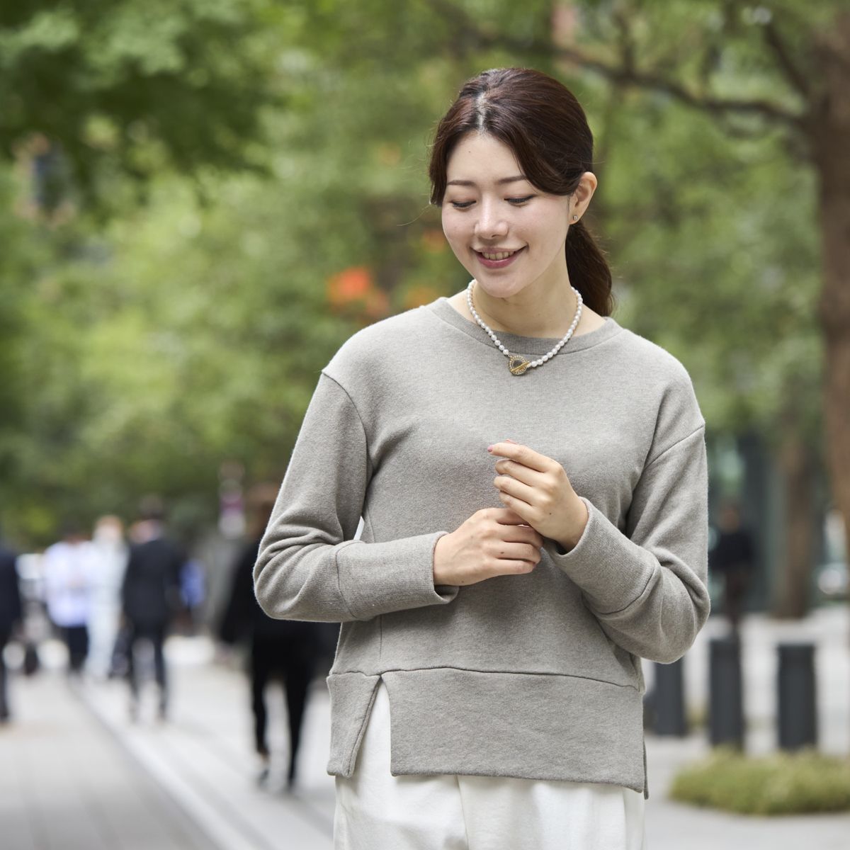 Kilka/軽くてきれい見えするスーピマ裏毛のプルオーバー